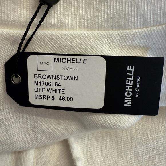 NWT Michelle by Comune Brownstown off White long sleeve sweater top Size large - Picture 4 of 7